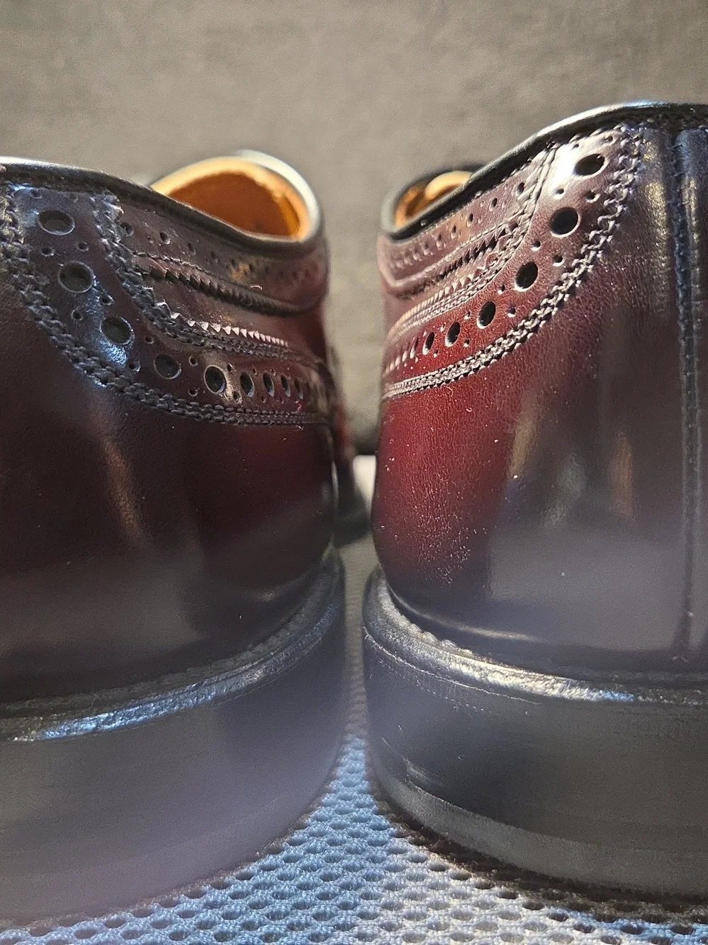 Allen Edmonds Burgundy Leather Wingtip Oxfords
